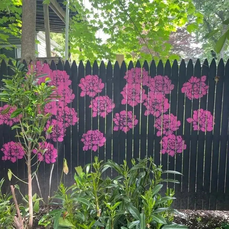 Pochoir peinture bombe fleur