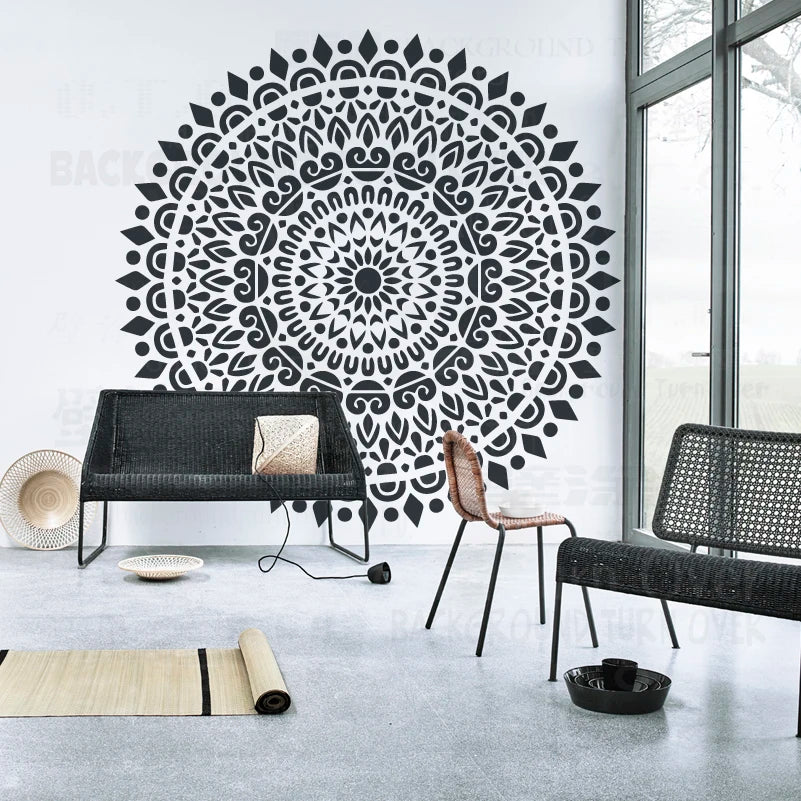 Pochoir rond peinture murale