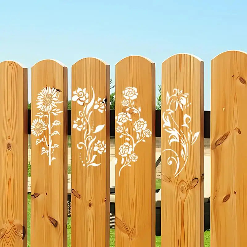 Pochoir peinture bombe fleur